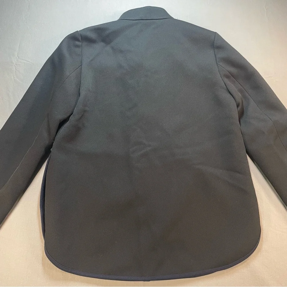 J Crew Tipped Twill Blazer Jacket w/ Mandarin Collar; Black/Navy - Womens Size 4